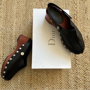 Dior studded clogs black size 39